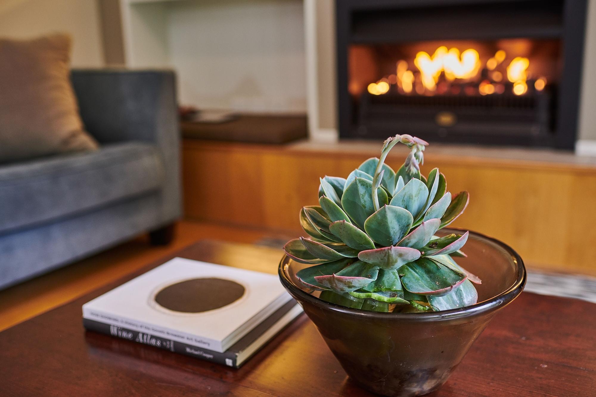 Parehua Resort Martinborough Exterior foto A fireplace in a home